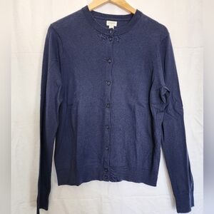 J Crew Navy Cardigan Sweater